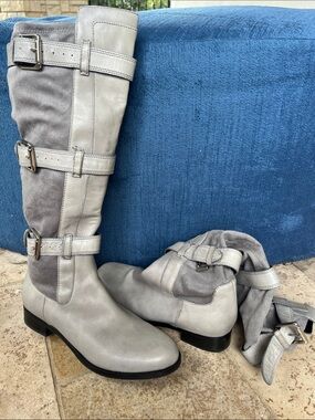 Cole Haan/Nike Air equestrian. Calf is Stretch Suede-shoe boot is leather. 7.5